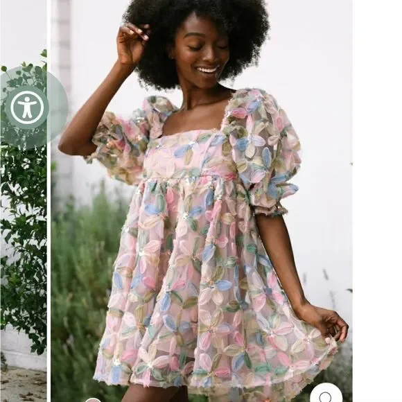 STORIA STACY SEQUIN BABYDOLL DRESS excellent condition - Picture 12 of 15